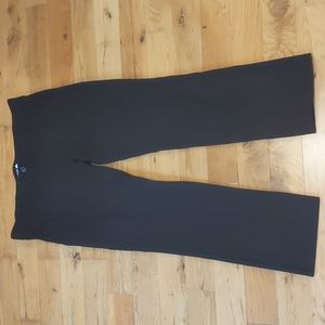 Betabrand Womens 2XL Black Stretch Comfy Dress Yoga Pants Button Pockets.